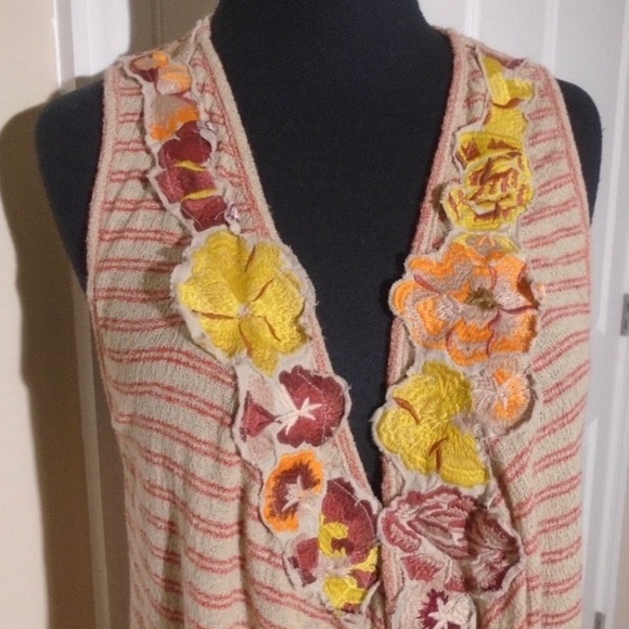 FREE PEOPLE Striped Frieda Tank M Neutral - Picture 5 of 9